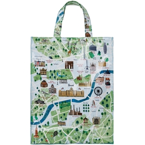 Harrods Medium London Map Shopper Bag