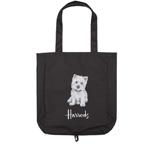 Harrods Westie Foldaway Shopping Bag